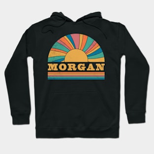 Graphic Morgan Proud Name Distressed Birthday Vintage Style Hoodie